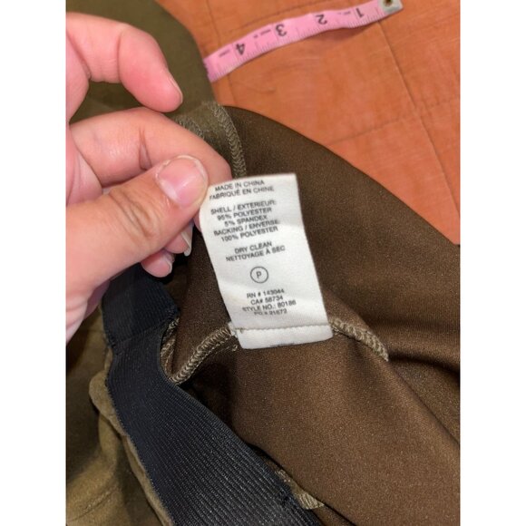 Avenues Filles Olive Green High-Waisted Pull-On  Suede Pants Women size M Medium - Picture 11 of 12